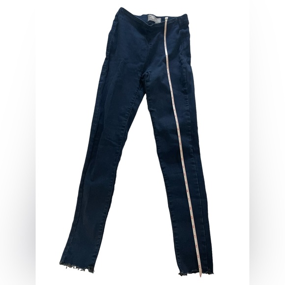 Free People Easy Goes It High Waist Pull on jeggings leggings jeans dark blue 24 - Picture 10 of 12